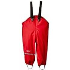 CareTec Flicka Rain Overall - PU w/o fleece Regnbyxor, Red (402), 98