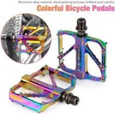 1 par cykelpedaler bergfria cykelpedaler plattformscykel platta legeringspedaler 3 lager för road mtb fixie cyklar