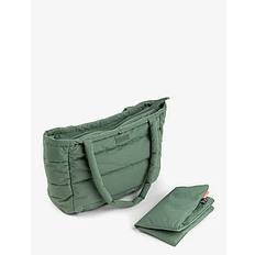 Quilted changing tote bag Green