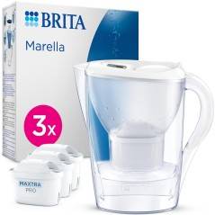 BRITA Marella Vandfilterkande 2,4 L hvid inkl. 3 MAXTRA PRO-patroner.