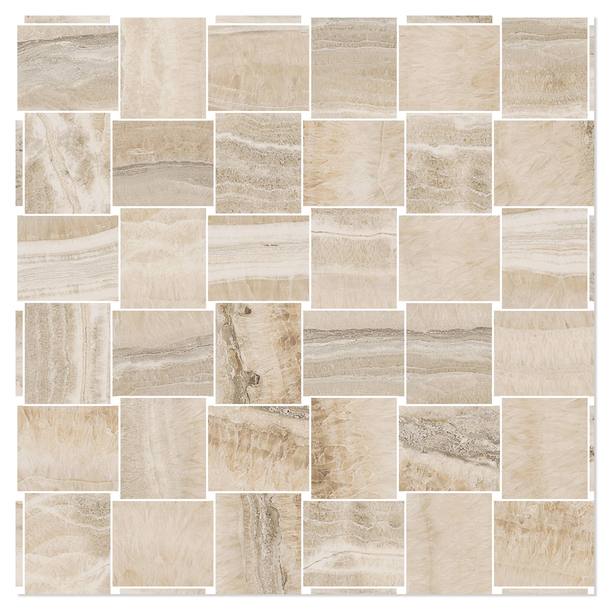 Sant’Agostino Mosaik Klinker Astral Storm Beige Matt-Struktur 3D 30x30 cm