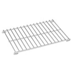 Weber Bratenrost - Groß (37 x 23cm), aus Edelstahl, für indirektes Grillen, passend Q-Serie, Go-Anywhere-Serie und größere Grills, spühlmaschinenfest - Silber (6564)