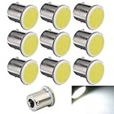 wisspair 10 st vit 1156 Ba15S P21W Lampa 1156 LED bil LED COB 12 SMD 12 V spänning