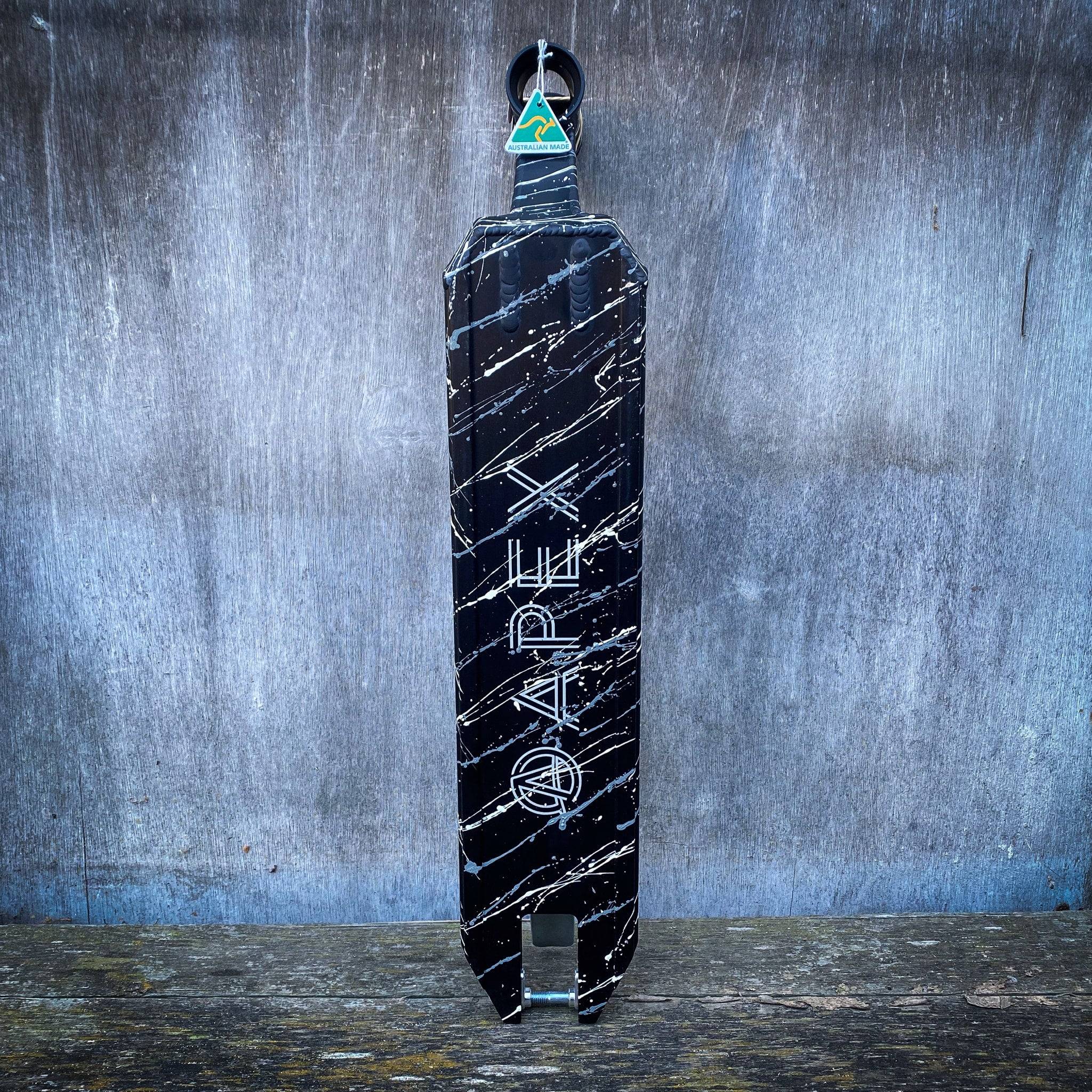 Apex ID Limited 4.5" Kickbike Deck - Black/White/Grey Splash (49CM (19.3"))