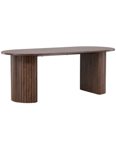 Haro spisebord i mdf og stål H75 x B200 x D90 cm - Brun