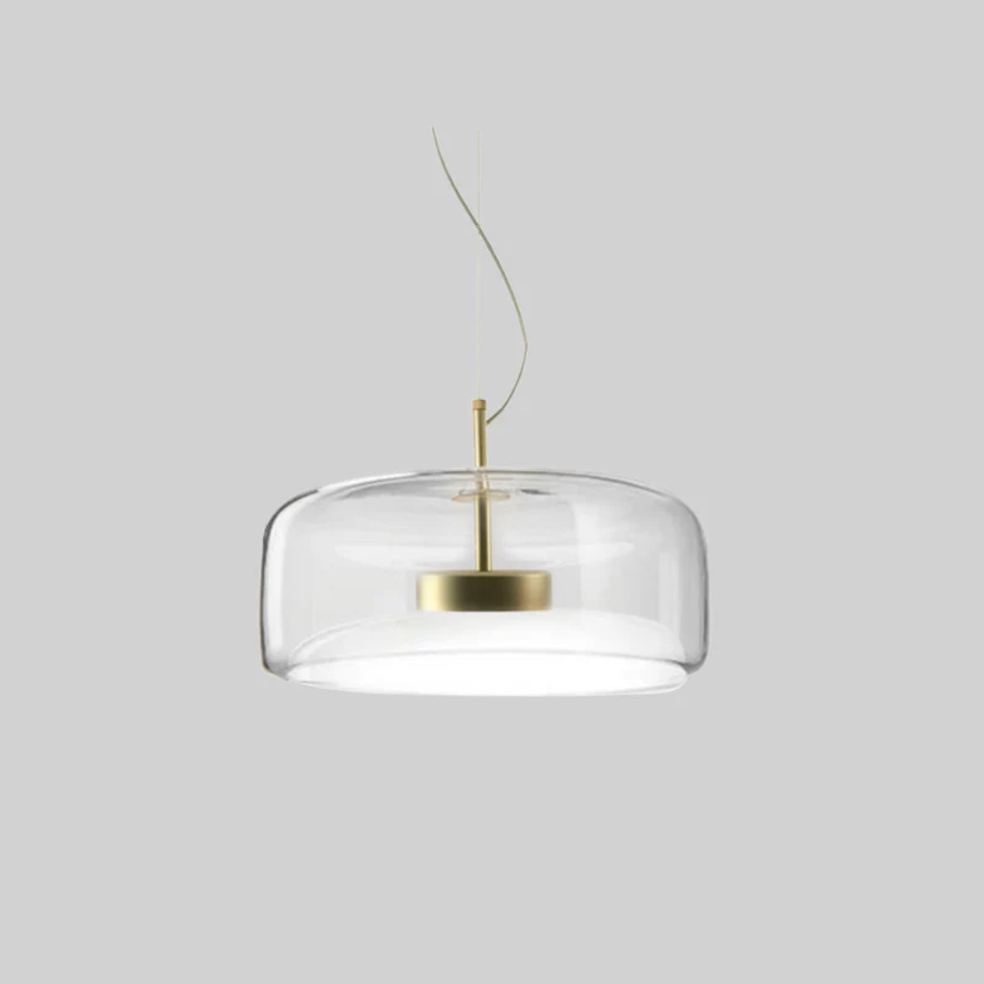 VintageGlow – Retro LED Hänglampa för Stilsäkra Interiörer - Transparent / 35 cm / Dimbar