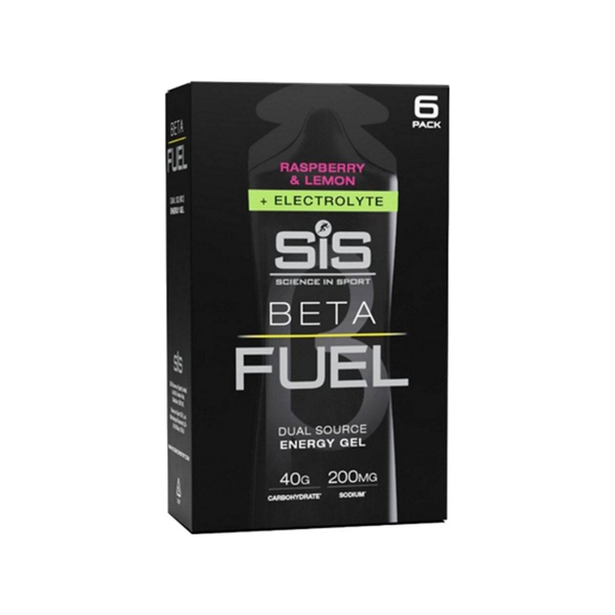 Energiageeli SIS Beta Fuel + Electrolyte Raspberry & Lemon Gel 6x60ml.