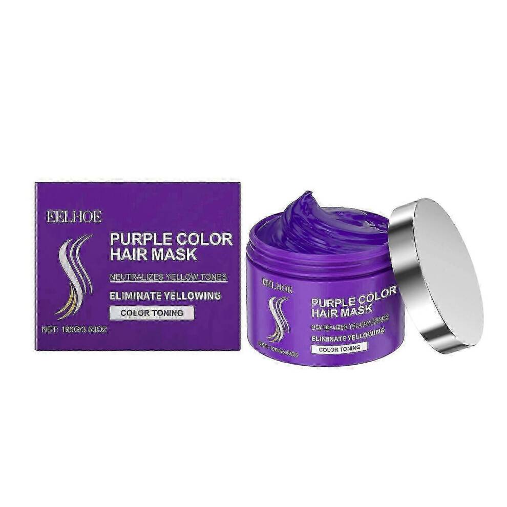 EELHOE Keratin Purple Hair Mask Nourishes, Moisturizes, Makes Hair Smooth and Shiny, Repairs Hair Mask