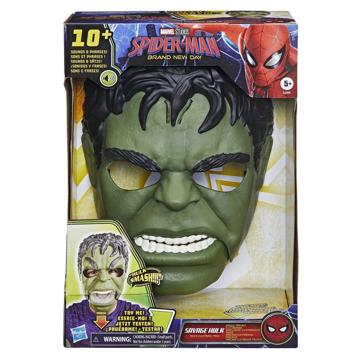 Spiderman Savage Hulk Mask med ljud - Marvel - Leksaksaffären