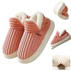 new Original boutique warm slippers, comfortable women's slippers, men's and women's slippers, winter non slip slippers, winter indoor slippers (Pink,36)