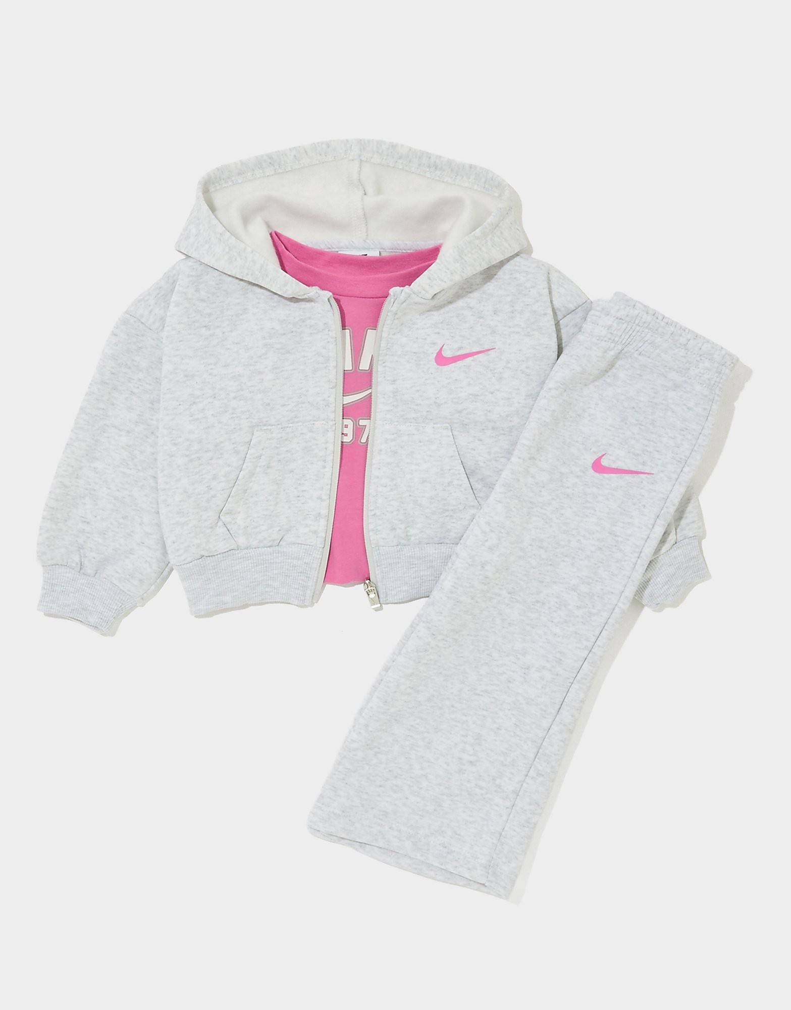 Nike Girls' 3-Piece Fleece Set Infant, grå - 18-24M