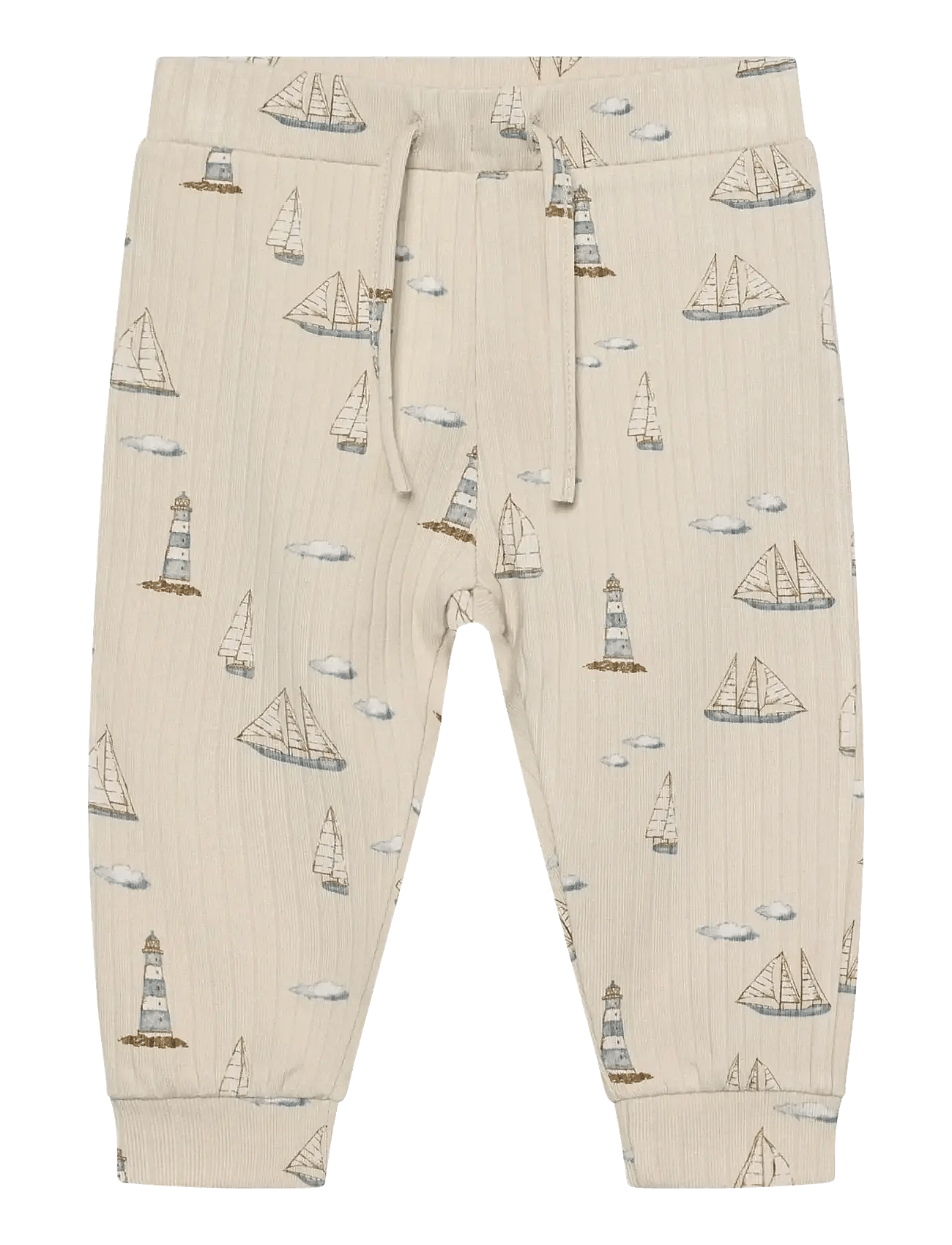 En Fant Pants Rib Aop - Beige - 62