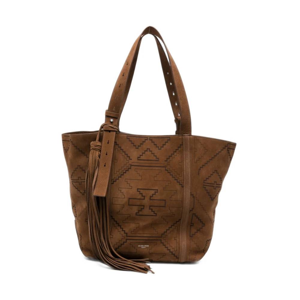 Golden Goose 24/7 East West Large Skuldertaske - Tasker - Dame - Brun - ONE SIZE - Uld