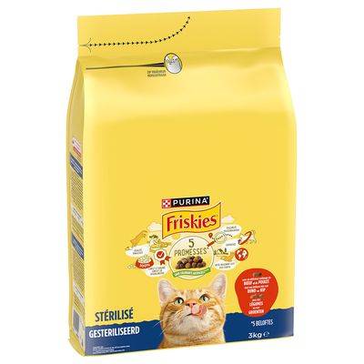 PURINA Friskies Sterilised med nötkött, kyckling & grönsaker