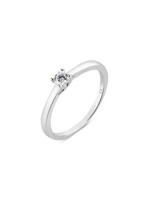 Argento Silver Lab Created 015ct Solitaire Promise Ring - 58
