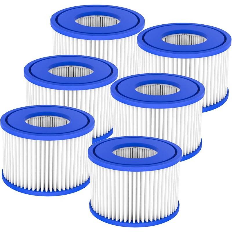 TEMU 6pcs Spa Filter Replacement - Compatible With 90352e, 58323, 90427e Above Ground Pool Filters - Premium Vi Plastic Filter, Water Filtration Accessory | Filter | High Filtration