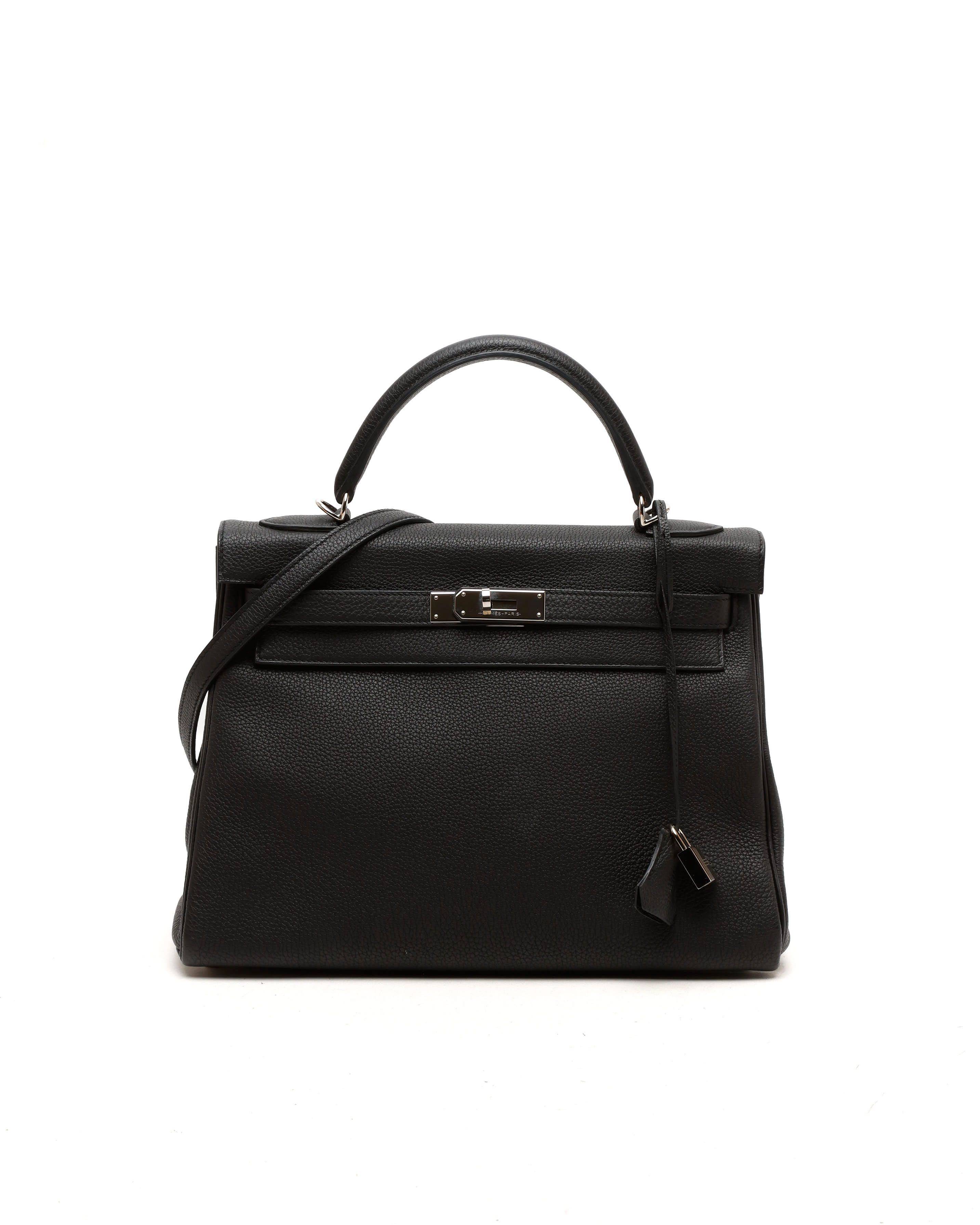 Hermès Togo Kelly II Retourne 32 Noir Bag - Black - One Size