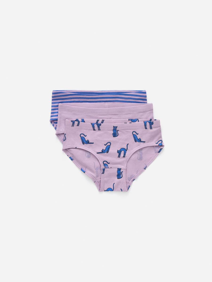 ARKET Cotton Jersey Briefs Set Of 3 -Blue, 86/92