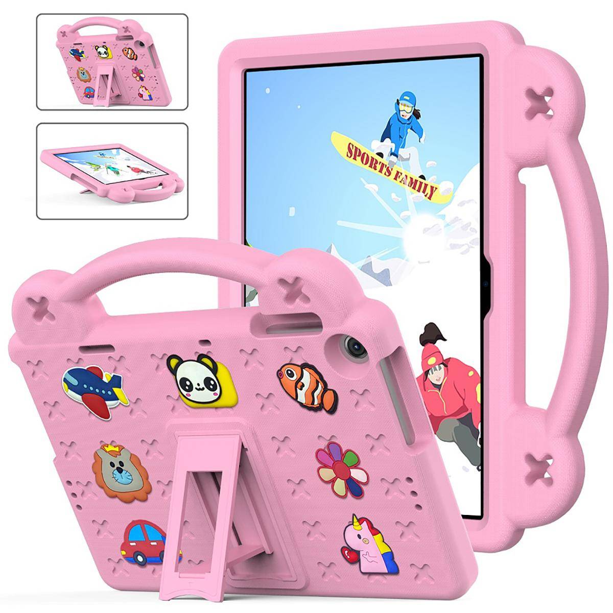 Barn EVA Björn Stativ Fodral för Samsung Galaxy Tab A9 8,7  X110 Tab A9Plus X216 S7 S8 T870 S9FE X510 11  Tab A8 S6 Lite Skydd Funda