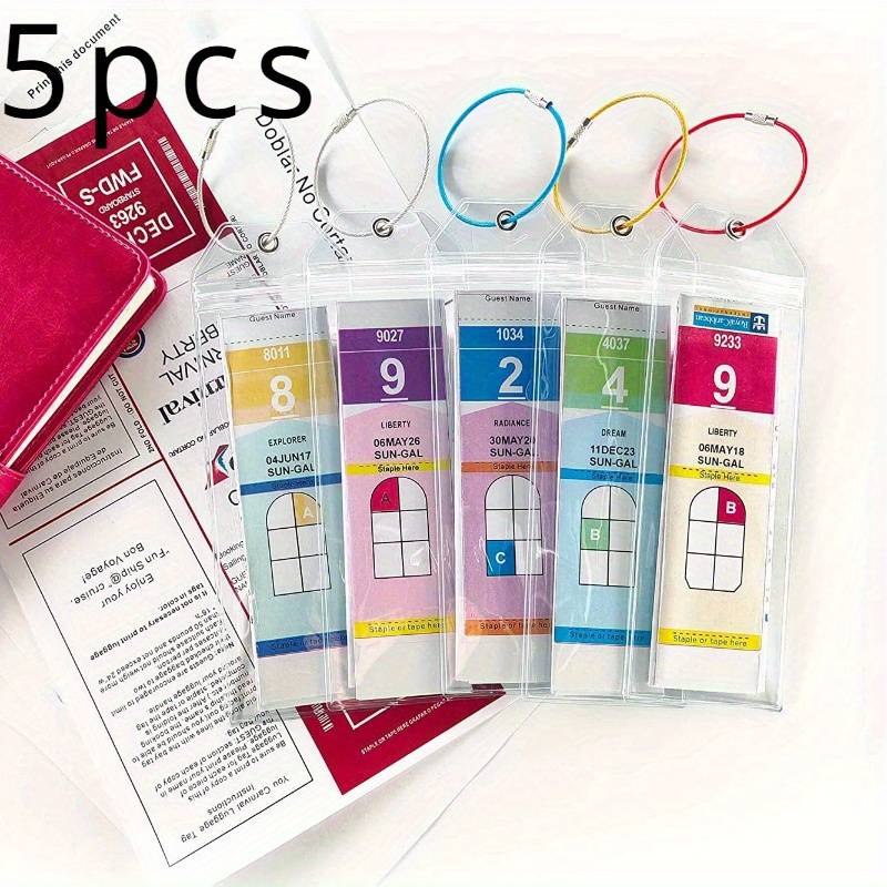 Of 5 Metal Luggage Tags For Cruising - Transparent, Sturdy, And Safe - Travel Gear For Easy Identification