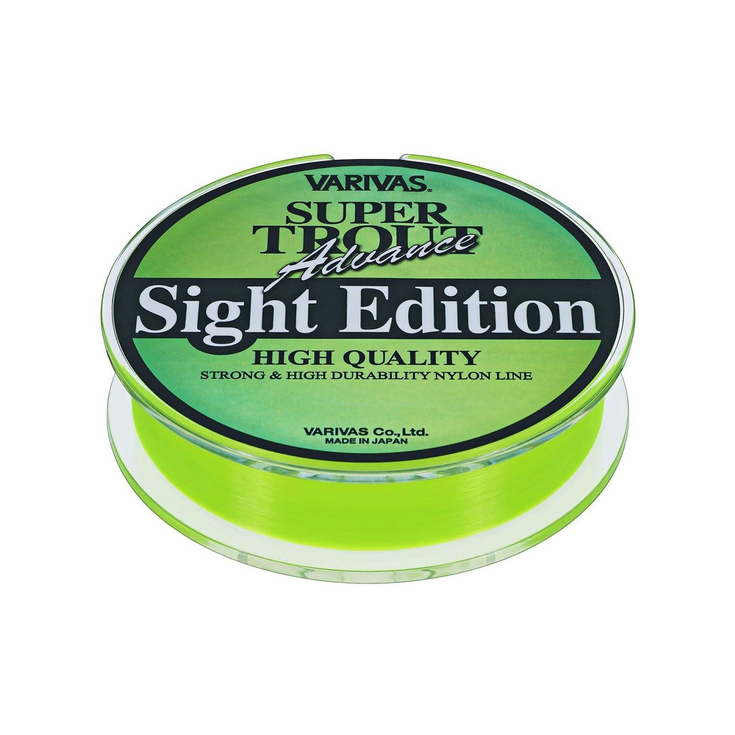 VARIVAS Super Trout Advance Sight Edition Nylon Line, 100m, 1#, 4lb, Lightning Green