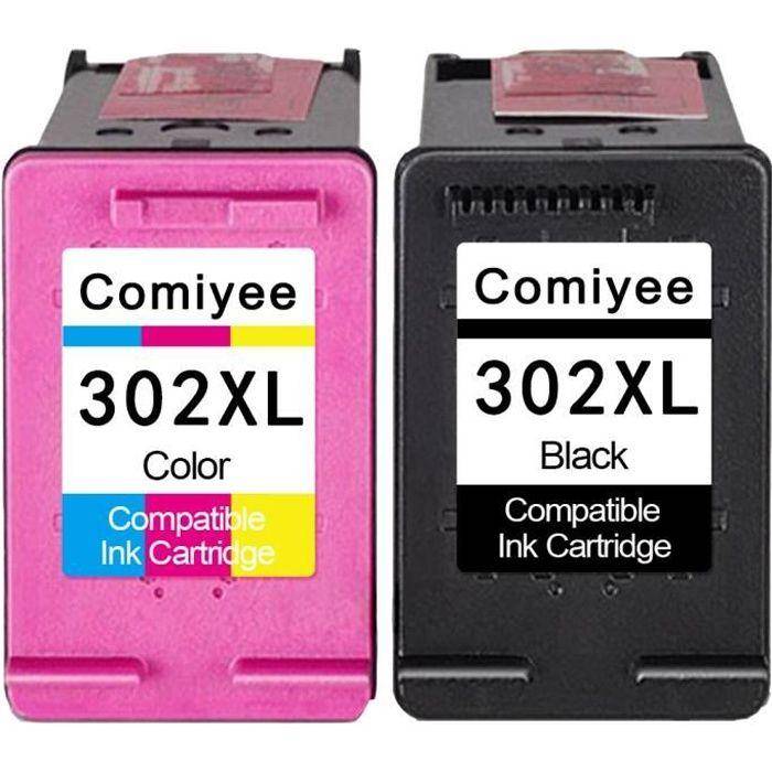 2 Cartouches d'encre Compatible pour HP 302 XL 302XL Compatible pour DeskJet 3639 3637 3630 2130 1110 Envy 4527 4525 4522 4520 4521