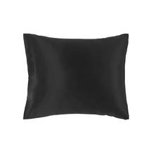 Lenoites Mulberry Silk Pillowcase Black 50 x 60 cm