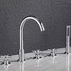 bath mixer taps with shower 5 hole bath shower mixer tap set double cross handle shower mixer set chrome