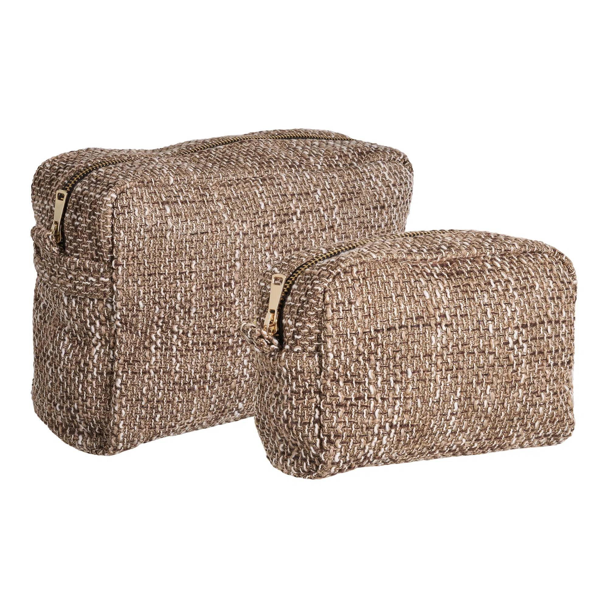 House Nordic - Safi Toilettaske Brun mix 100% Polyester Flere Størrelser lille