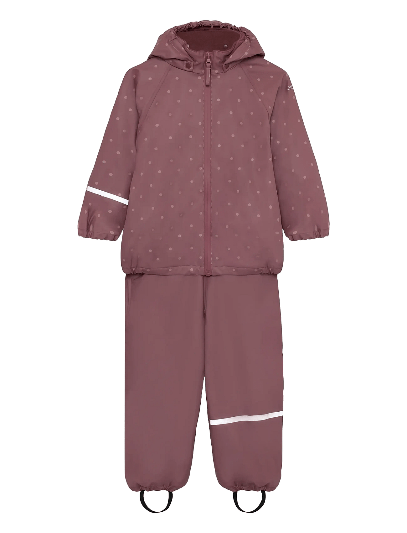 CeLaVi Rainwear Set - Aop, W. Fleece - Pink - 90