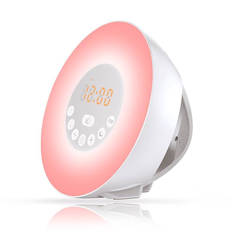 Smart Multi-function Wake-up Light Alarm Clock - Red / EU