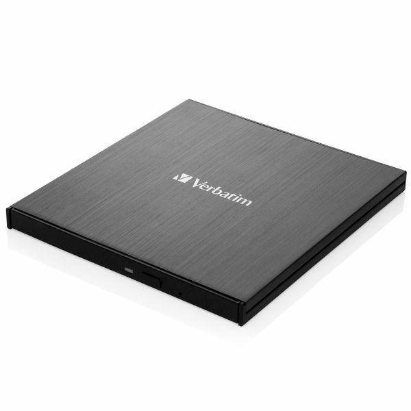 Verbatim Extern Brännare Slimlineblu-Ray Ultra Hd 4K + Kabel Usb-C/Usb-A Svart/Black 43888