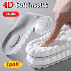 4D Massage Shoes Insoles Super Soft Latex Sports Insole For Feet Running Basket Shoe Sole Arch Support Orthopedic Inserts Unisex - Grey - EUR35-36,EUR37-38,EUR39-40,EUR41-42,EUR43-44,EUR45-46
