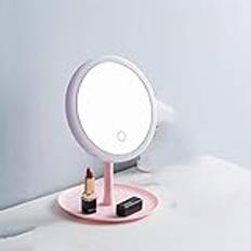 LED -ljus makeup spegel lagring led ansiktsspegel justerbar beröring dimmer USB LED Vanity Mirror Table Desk Cosmetic Mirror (Färg: B)