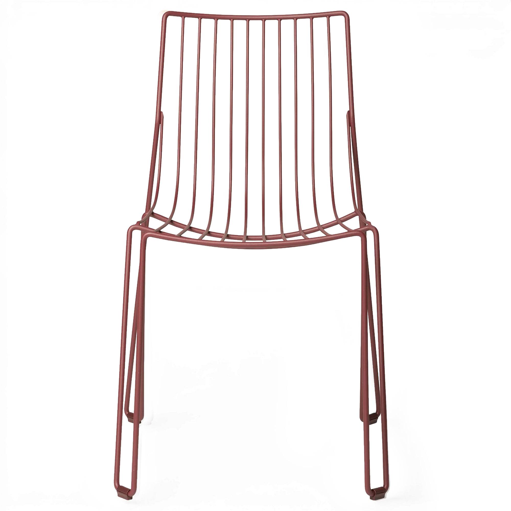 Massproductions - Tio Chair, Wine Red - Udendørs spisebordsstole - Chris Martin - RØD - Metal
