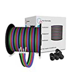 LEADTOPS 22AWG 4pin LED 10m Elektrisk RGB-kabel 22 mätare Ledare Förlängningskabelledning för RGB LED-strip 5050 3528