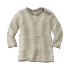 Disana Melange Sweater - Merinoull - Grå/Natur 74/80