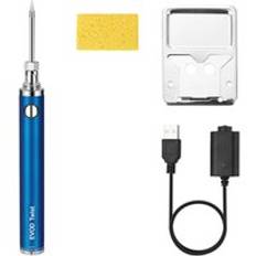 5v 15w batteridriven lödkolv, med usb uppladdningsbar lödkolv, justerbar spänningslödkolv - Blå