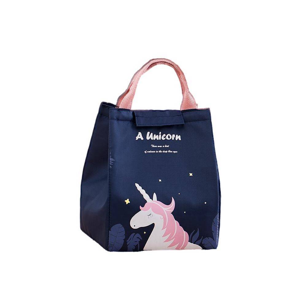 Ecarla Insulated Lunch Bag 23x18x17cm Blue Thermal Cooler Tote for Picnic