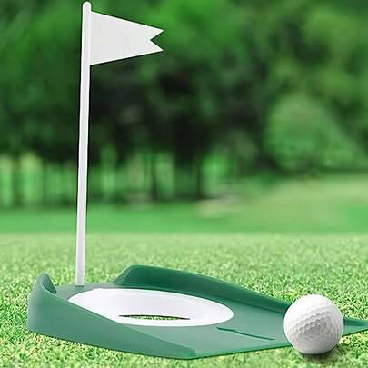 Golfputt-träningsmål med flagga, avtagbar putterträningsanordning, lättviktsputt-hål för golf, idealisk för inomhus- och utomhusträning för män och kv - Multifärgad (4 st/1 set svart,svart,4 st/1 set gröna,grön,1 svart krok)