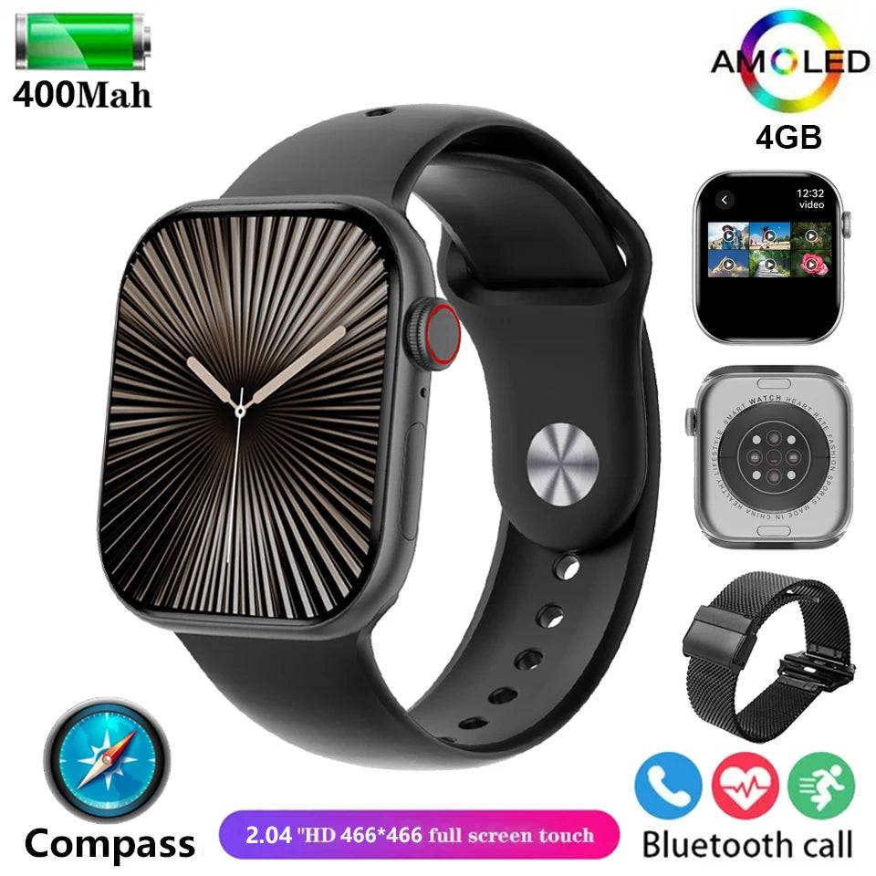 PENGAGAR Smart Watch - Black mesh belt / For Apple DT WATCH10