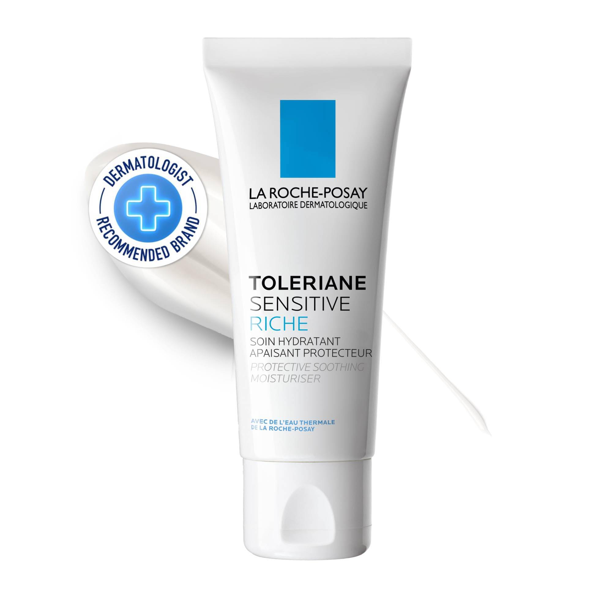 La Toleriane Sensitive Rich Moisturizing Cream for Sensitive and Dry Moisturizing Derma Cosmetics Roche-Posay Skin, Hypoallergenic,