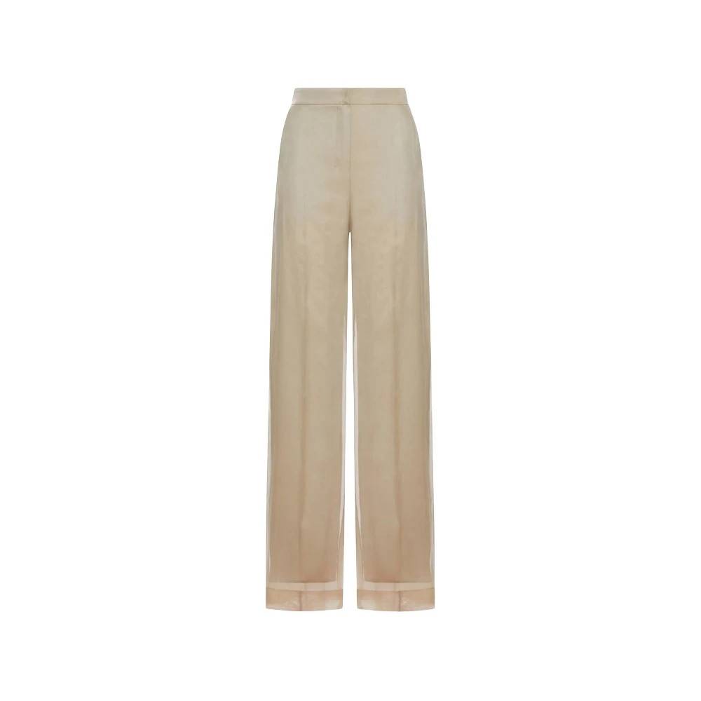 Max Mara - Silk organza trousers Byxor - Dam - S - Organza