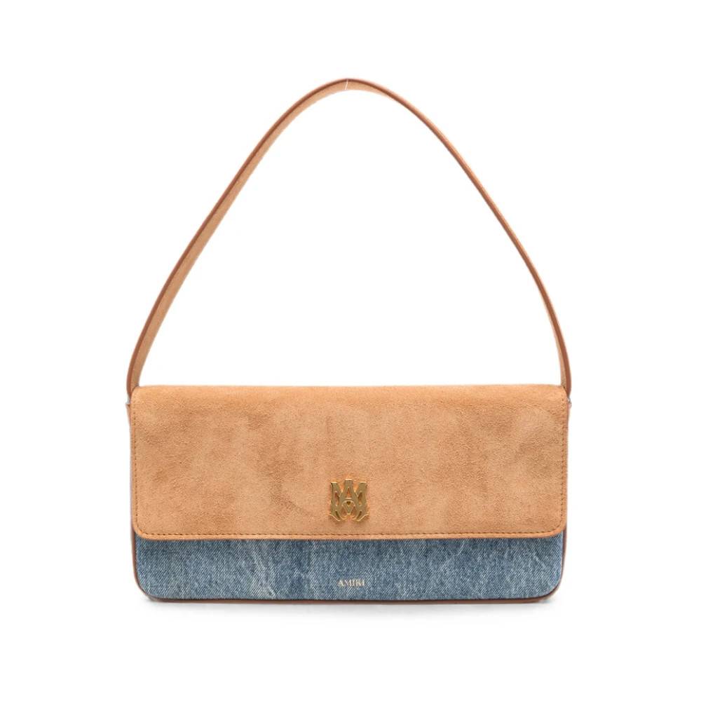 Amiri Ma Millie Skuldertaske med Ruskindspaneler - Tasker - Dame - Brun - ONE SIZE - Uld