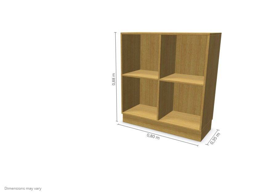 Cube Quadro Reol, laminat - B 80,4 H 87,9 cm D 35.