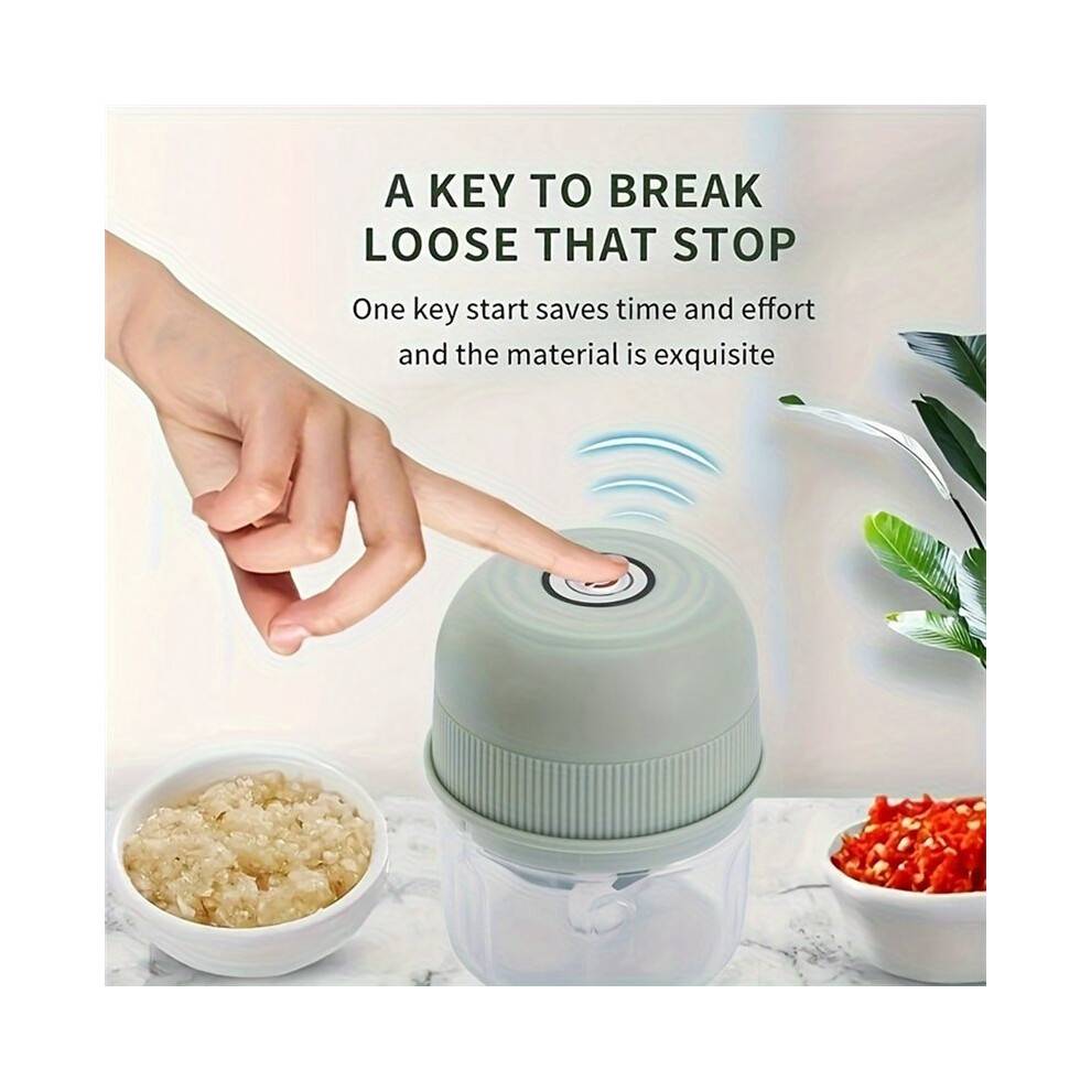 250ml Electric Garlic Chopper USB Meat Grinder Garlic Crusher Sturdy Ginger and Vegetable Crusher A