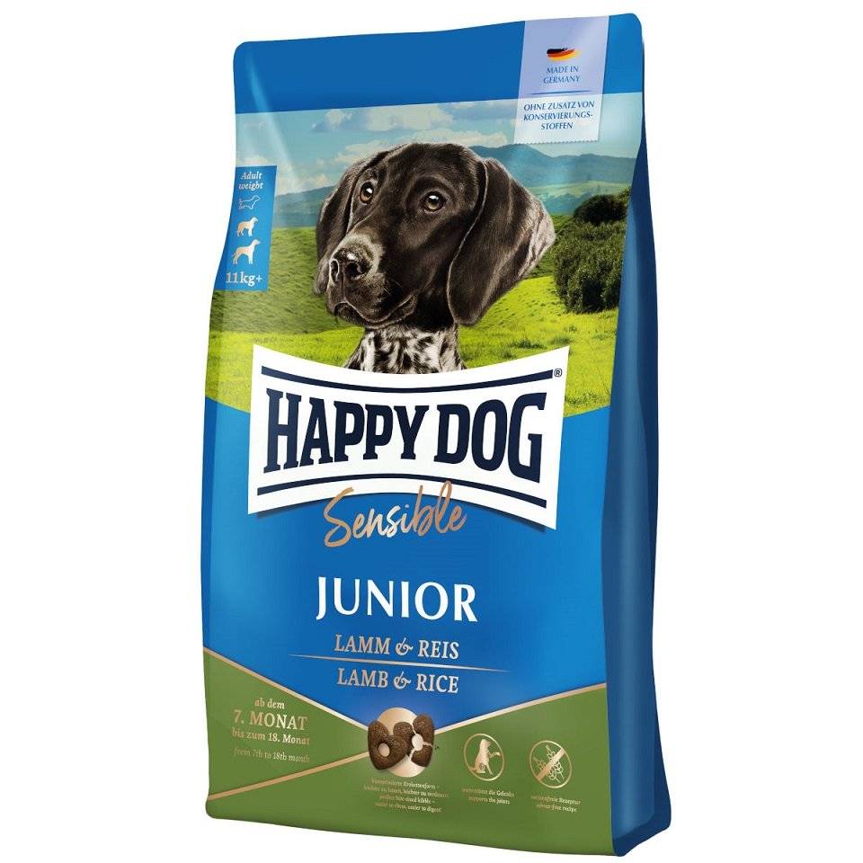 HAPPY DOG Sensible Junior lamm och ris 4 kg