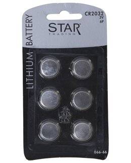 Batteri CR2032 6-pack
