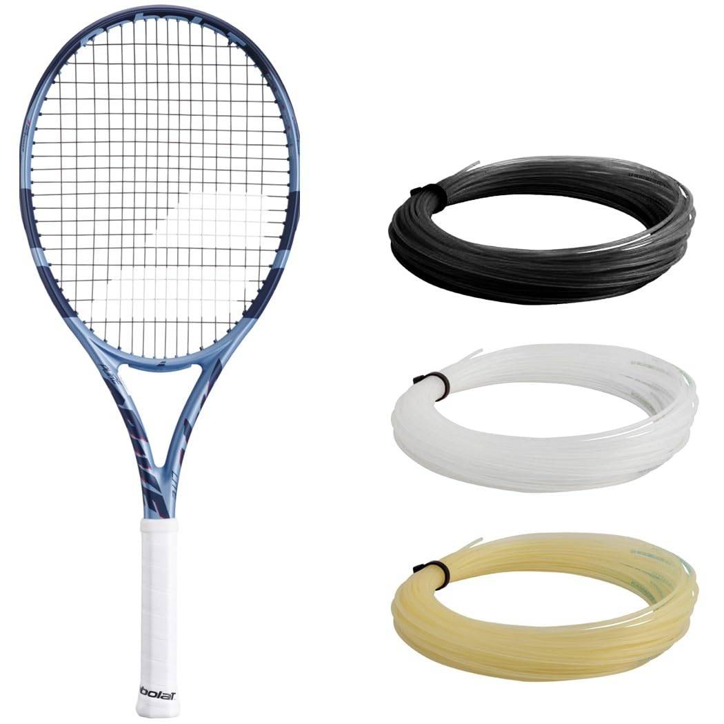 Babolat Pure Drive Lite 11th Generation Tennis Racquet with Tension and White Syngut (4-inch Grip) Mid-Range