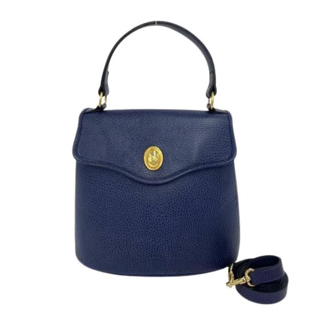 Dior Vintage Pre-owned Læder Skuldertaske - Vintage - Dame - Blå - ONE SIZE - Uld